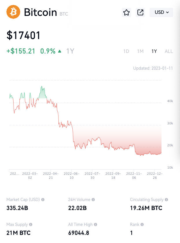 Bitcoin Price Chart